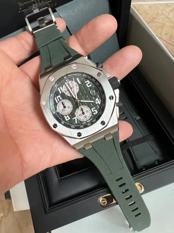 Replica Swiss Ap Royal Oak Offshore Chronograph Titanium Green Dial 42Mm