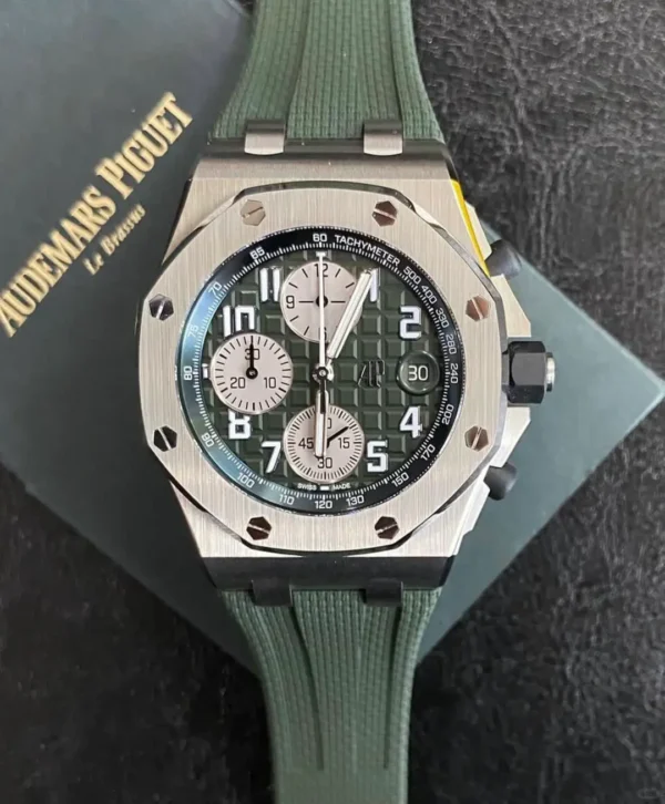Replica Swiss Ap Royal Oak Offshore Chronograph Titanium Green Dial 42Mm