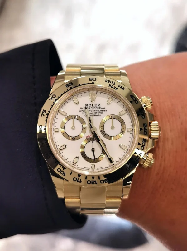 Replica Swiss Rolex Cosmograph Daytona Yellow Gold &Amp; Black Dial