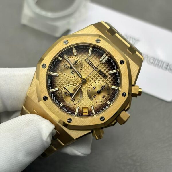 Replica Swiss Audemars Piguet Royal Oak Chronograph Yellow Gold &Amp; Smoked Champagne Dial 41Mm 10 847857Adb3Eba9Cb9902613339B70846