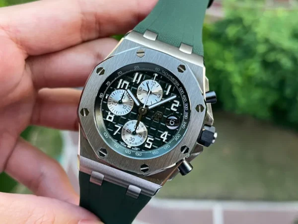 Replica Swiss Ap Royal Oak Offshore Chronograph Titanium Green Dial 42Mm