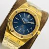 Replica Swiss Audemars Piguet Royal Oak Jumbo Extra-Thin Yellow Gold & Blue Dial 39mm