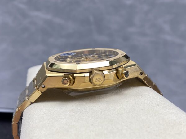 Replica Swiss Audemars Piguet Royal Oak Chronograph Yellow Gold &Amp; Smoked Champagne Dial 41Mm