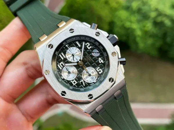 Replica Swiss Ap Royal Oak Offshore Chronograph Titanium Green Dial 42Mm