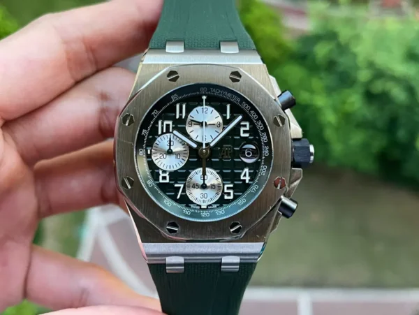 Replica Swiss Ap Royal Oak Offshore Chronograph Titanium Green Dial 42Mm