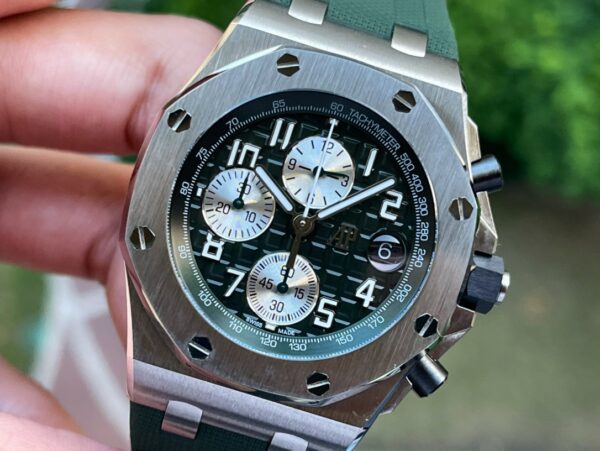 Replica Swiss Ap Royal Oak Offshore Chronograph Titanium Green Dial 42Mm