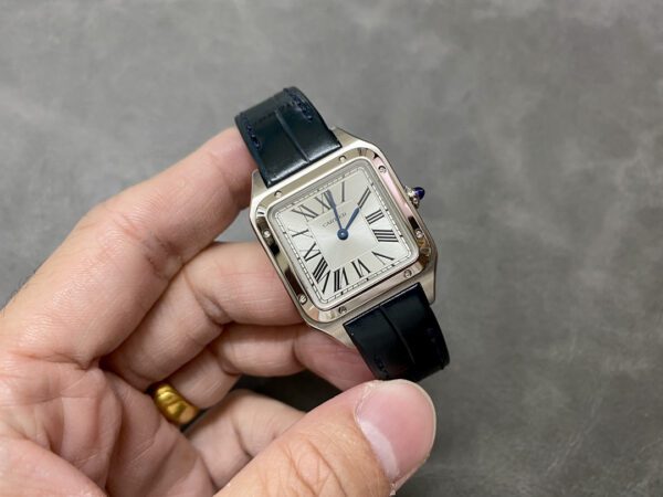 Replica Swiss Cartier Santos-Dumont Large Blue Strap 43.5Mm