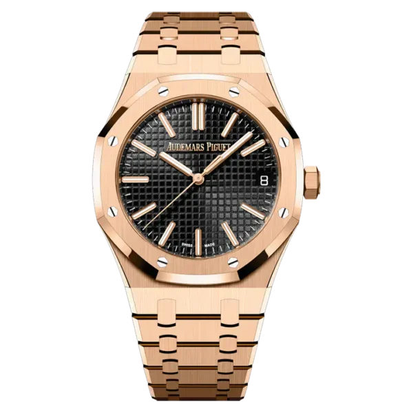 Replica Swiss Audemars Piguet Royal Oak Selfwinding Rose Gold &Amp; Black Dial 41Mm