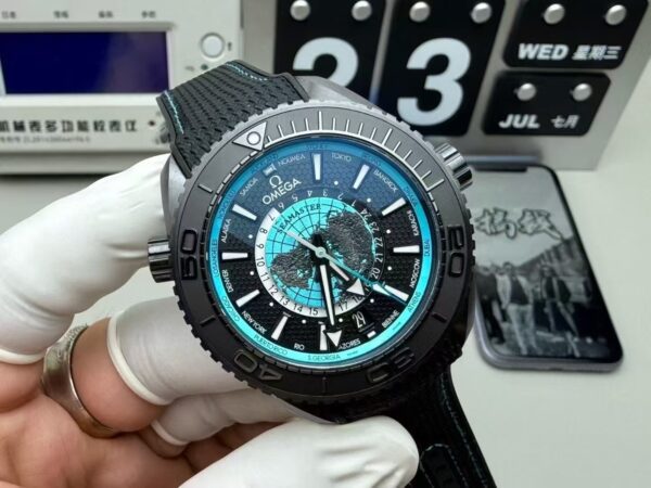 Replica Swiss Omega Seamaster Planet Ocean 45.5Mm Black Dial 2 Replica Swiss Omega Seamaster Planet Ocean 45.5Mm Black Dial