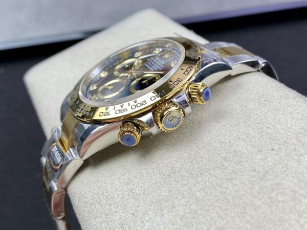 Replica Swiss Rolex Cosmograph Daytona Two-Tone Gold &Amp; Black Dial