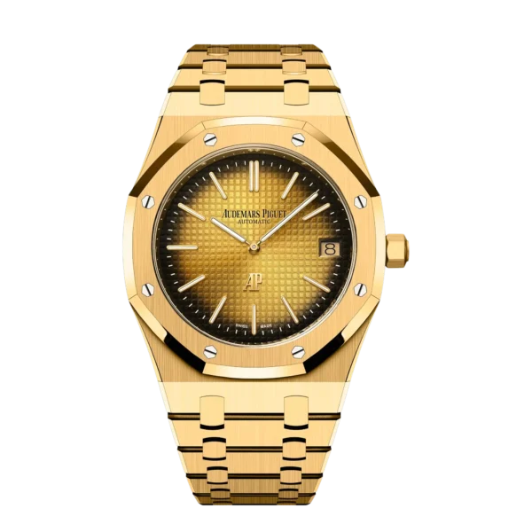 Replica Swiss Audemars Piguet Royal Oak Yellow Gold &Amp; Black Dial 39Mm