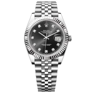 Replica Swiss Rolex Datejust 41 Black Dial & Steel