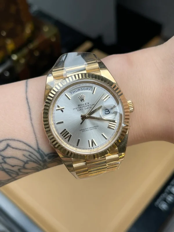 Replica Rolex Day-Date Silver Roman Dial 228238 40Mm 8 Replica Rolex Day-Date Silver Roman Dial 228238 40Mm