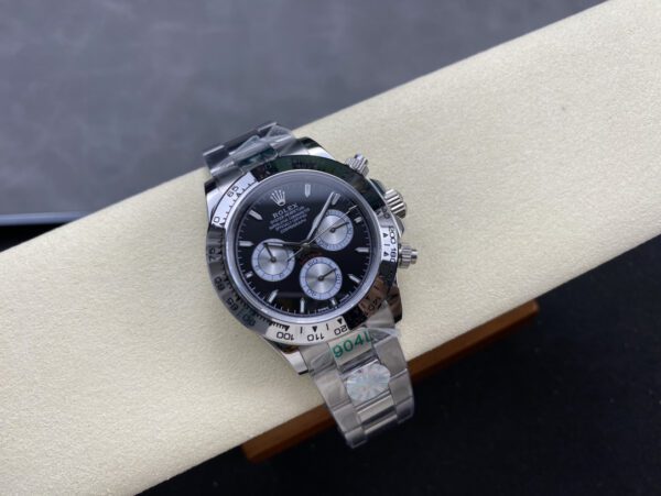 Replica Swiss Rolex Cosmograph Daytona 40Mm White Gold &Amp; Black Dial