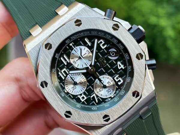 Replica Swiss Ap Royal Oak Offshore Chronograph Titanium Green Dial 42Mm