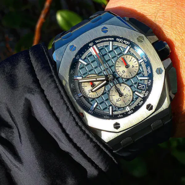 Replica Swiss Audemars Piguet Royal Oak Offshore Titanium &Amp; Blue Dial 43Mm