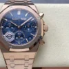 Replica Swiss Audemars Piguet Royal Oak Chronograph Rose Gold & Blue Dial 41mm