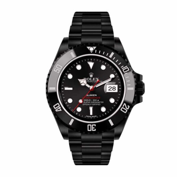 Replica Swiss Rolex Submariner Blaken Black Dial