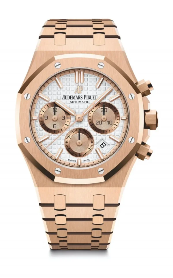 Replica Ap Royal Oak Offshore Chronograph Rose Gold Silver Dial