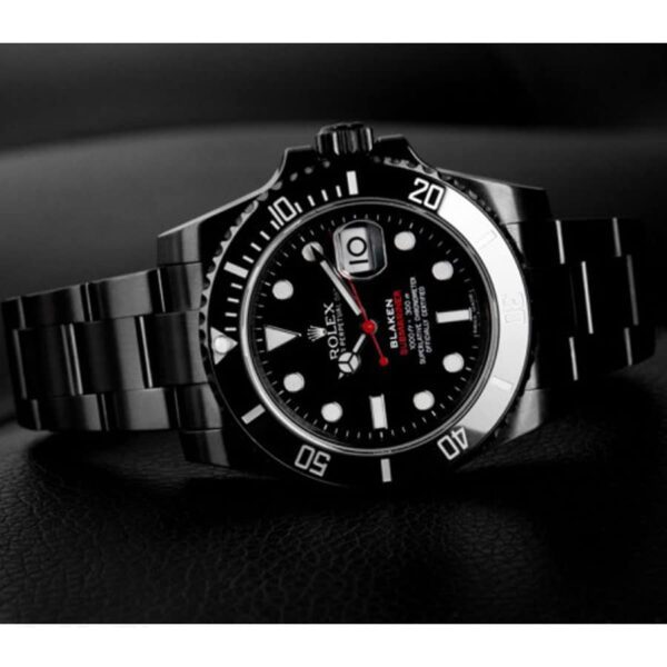 Replica Swiss Rolex Submariner Blaken Black Dial