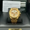 Replica AP Royal Oak Offshore Chronograph Rose Gold Silver Dial