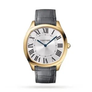 Replica Cartier Drive de Cartier Men Automatic Silver Dial Leather Strap