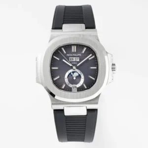 Replica Patek Philippe Nautilus Blue Dial Rubber Strap
