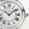 Replica Cartier Ronde Must Men Quartz Silver Dial Calf Strap