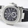 Replica Patek Philippe Nautilus Blue Dial Rubber Strap