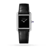 Replica Cartier Tank Must Women Quartz Black Dial Alligator Strap