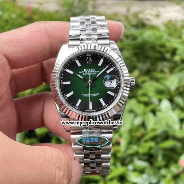 Super Clone Rolex Datejust 41 126334 Stainless Steel Green Ombré Dial Oyster (2026) Jubilee
